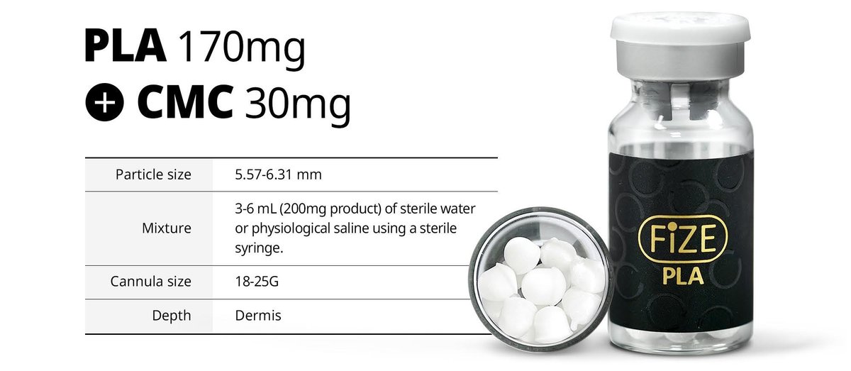 FiZE PLA vial: PLA 170 mg + CMC 30 mg specification